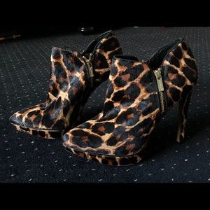 Jessica Simpson Cheetah Print Heeled Booties